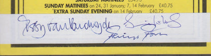 Issy Van Randwyck of Downtown Abbey Simon Williams Sonning Signed Theatre Flyer