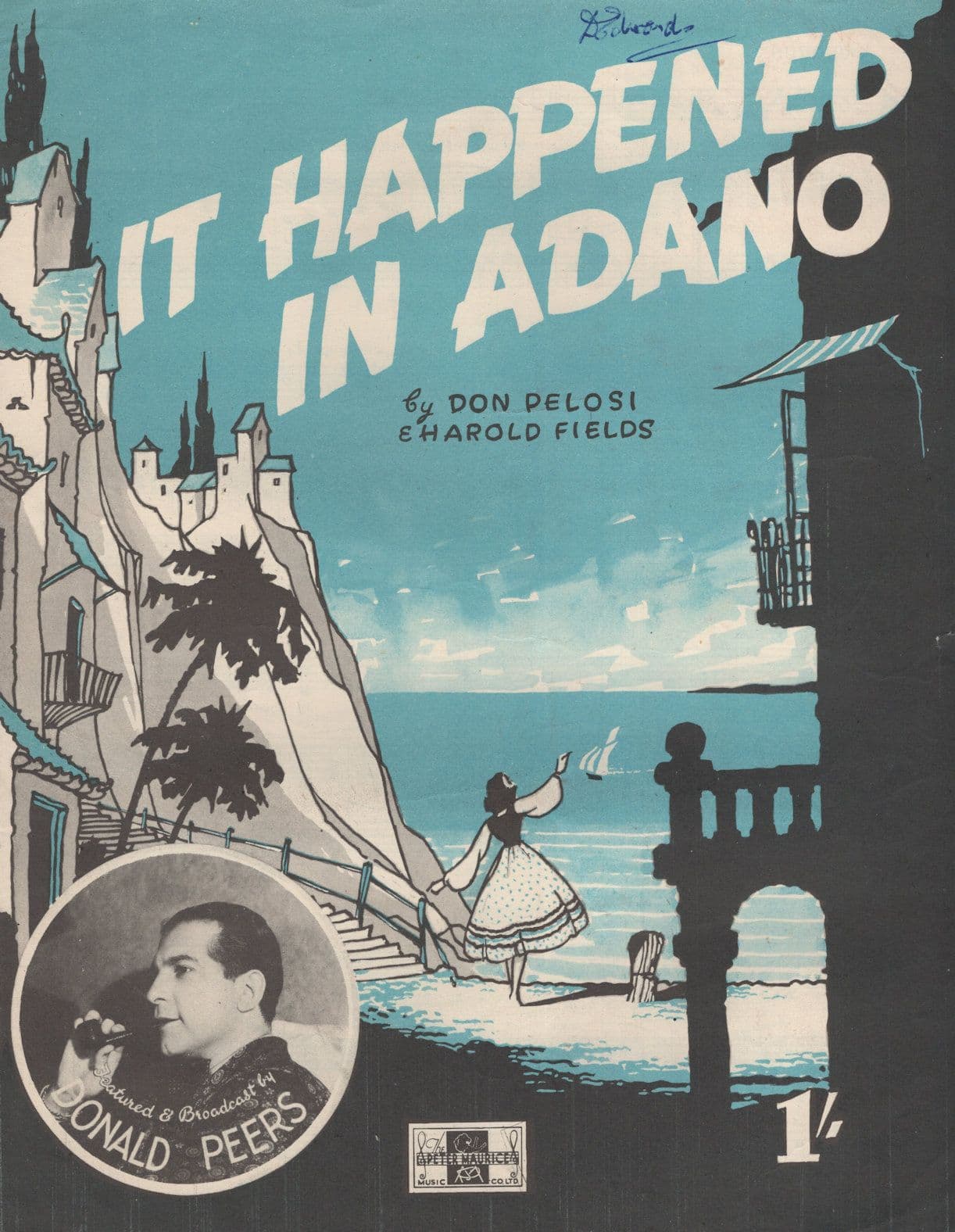 It Happened In Adano Donald Peers Sheet Music