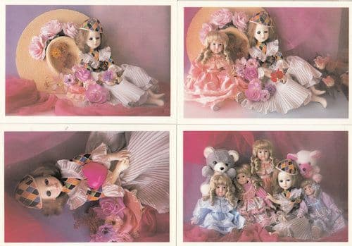 Italian Dolls from Milan 4x Postcard s