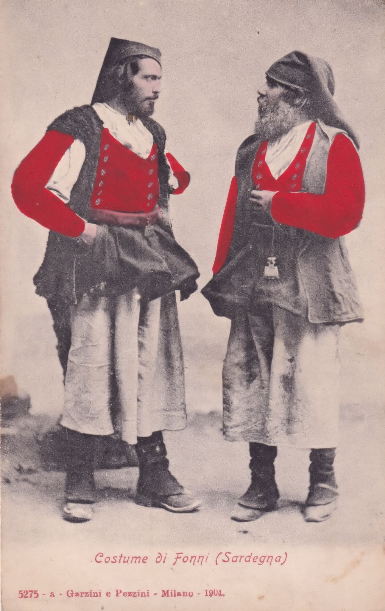 Italy Sardegna Costume Old Postcard