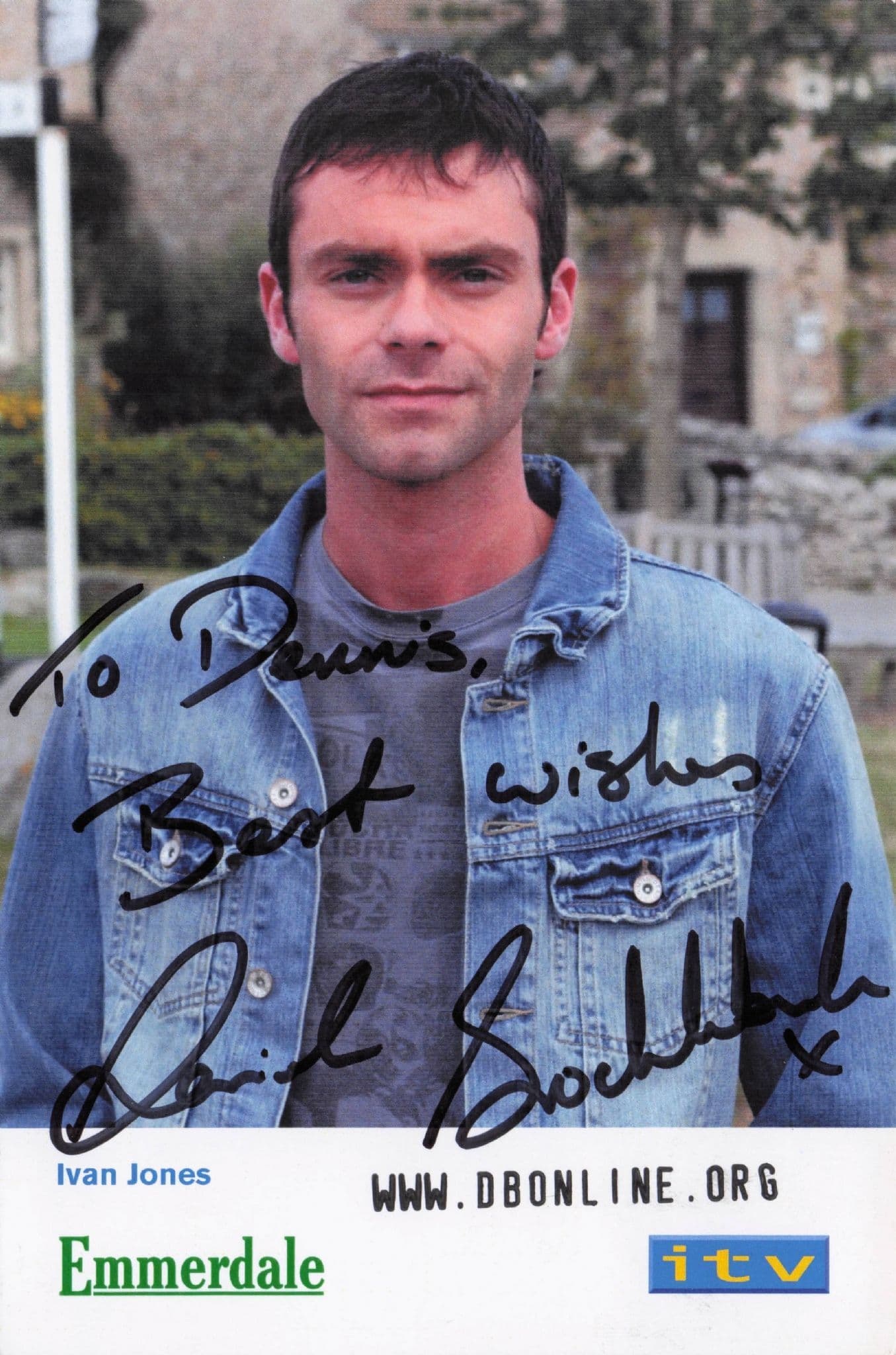 Ivan Jones Daniel Brocklebank Emmerdale Hand Signed Cast Photo