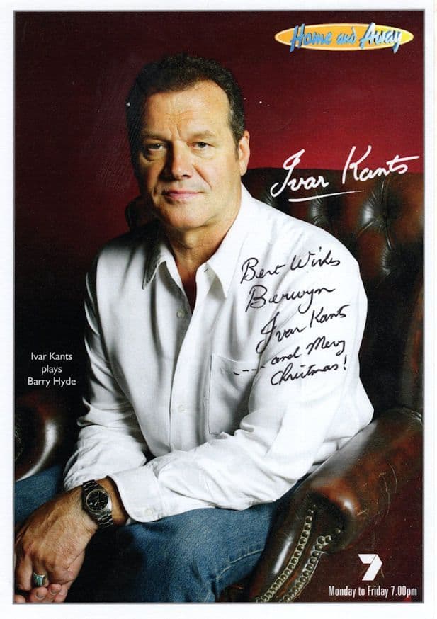 Ivar Kants as Barry Hyde Home & Away RARE 8x6 Hand Signed Photo