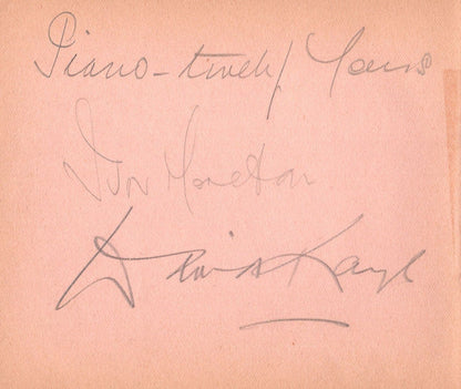 Ivor Moreton and Dave Kaye Hand Signed Autograph