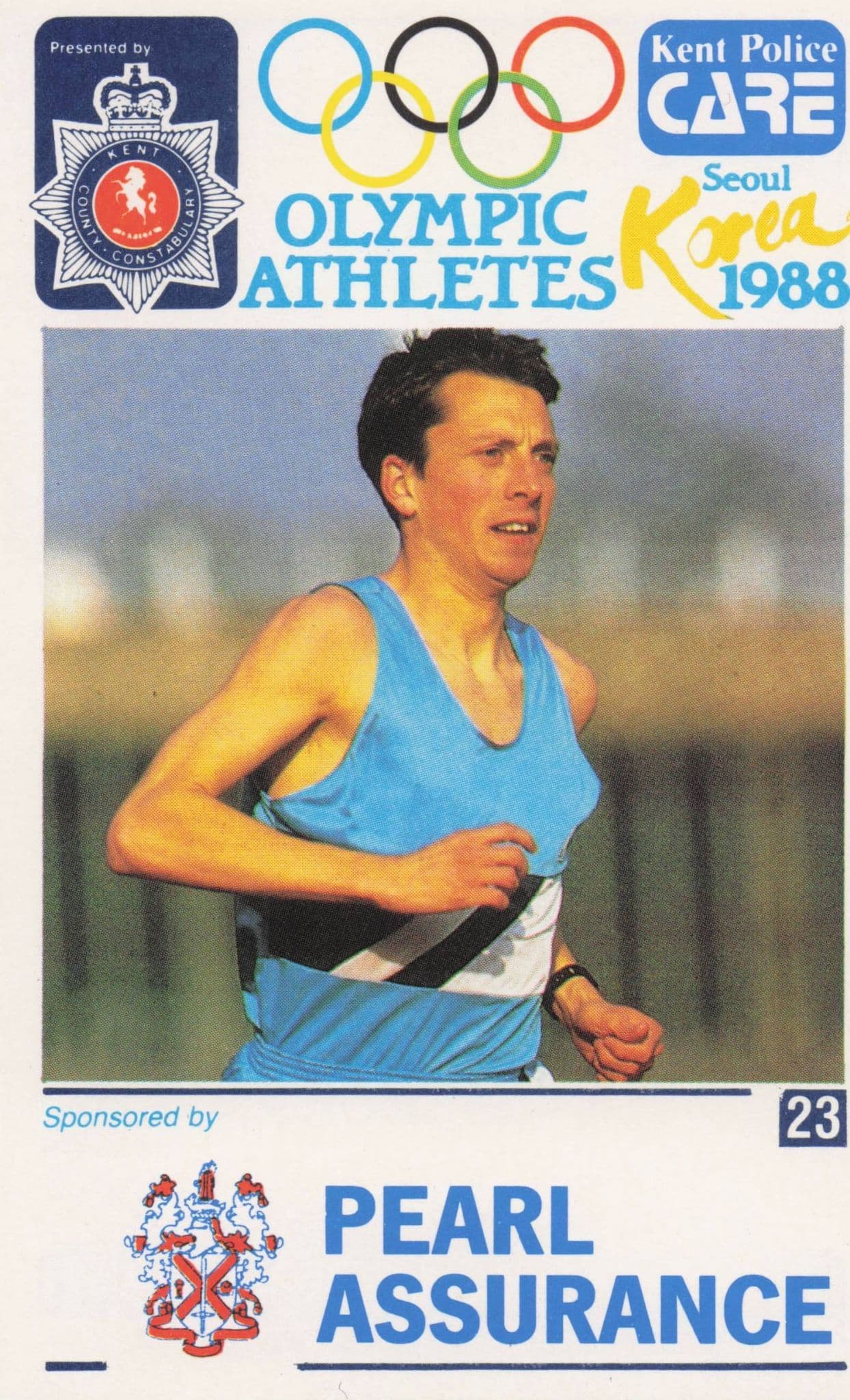 Jack Buckner British GB Athlete Olympics 1988 Rare Police Trade Photo Card