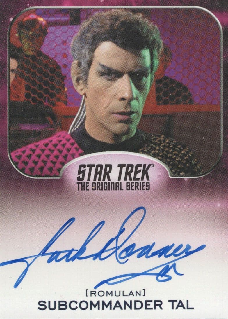 Jack Donner Star Trek The Original Series Signed Autograph Card