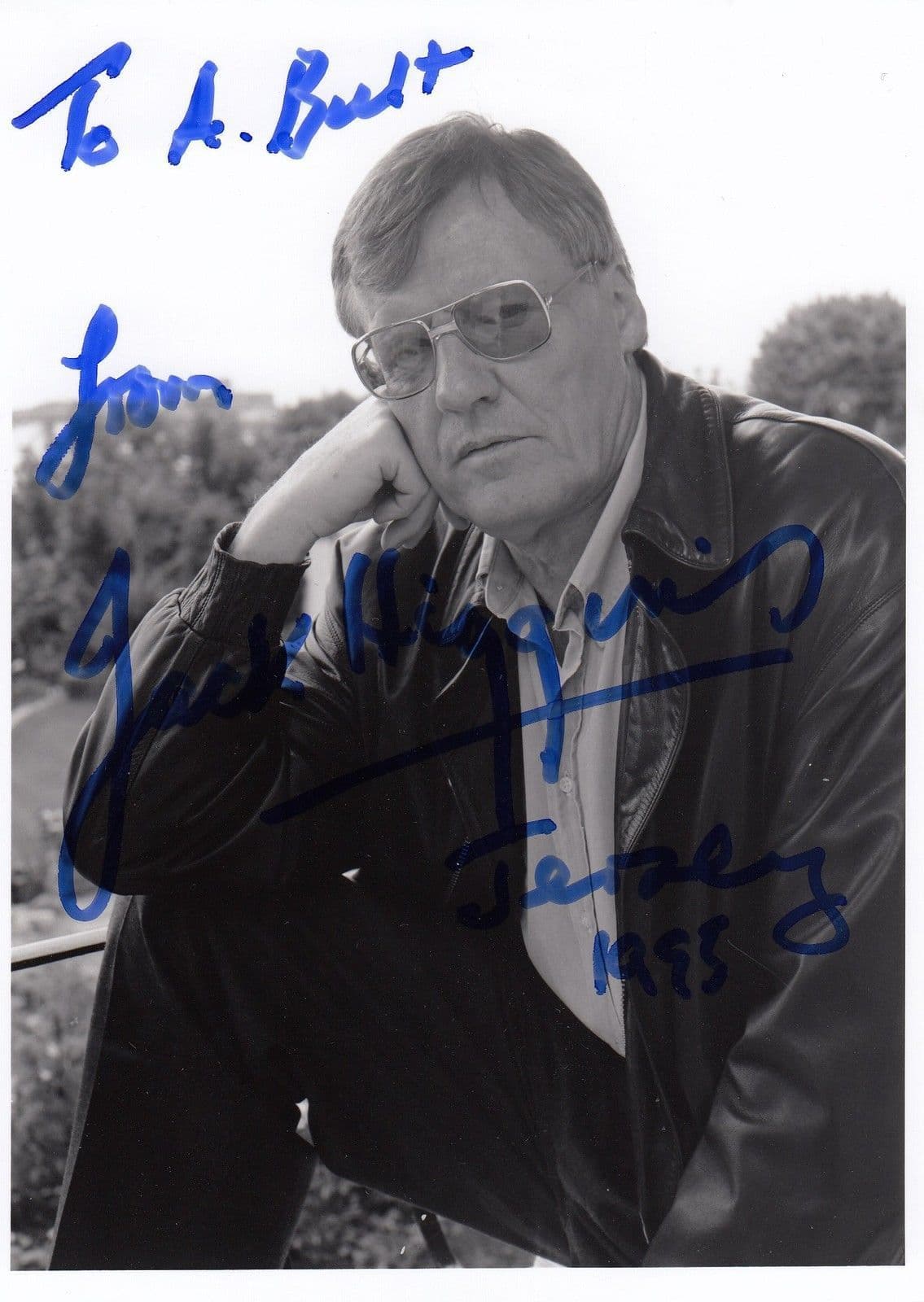Jack Higgins British Novelist Large 7x5 Hand Signed Photo