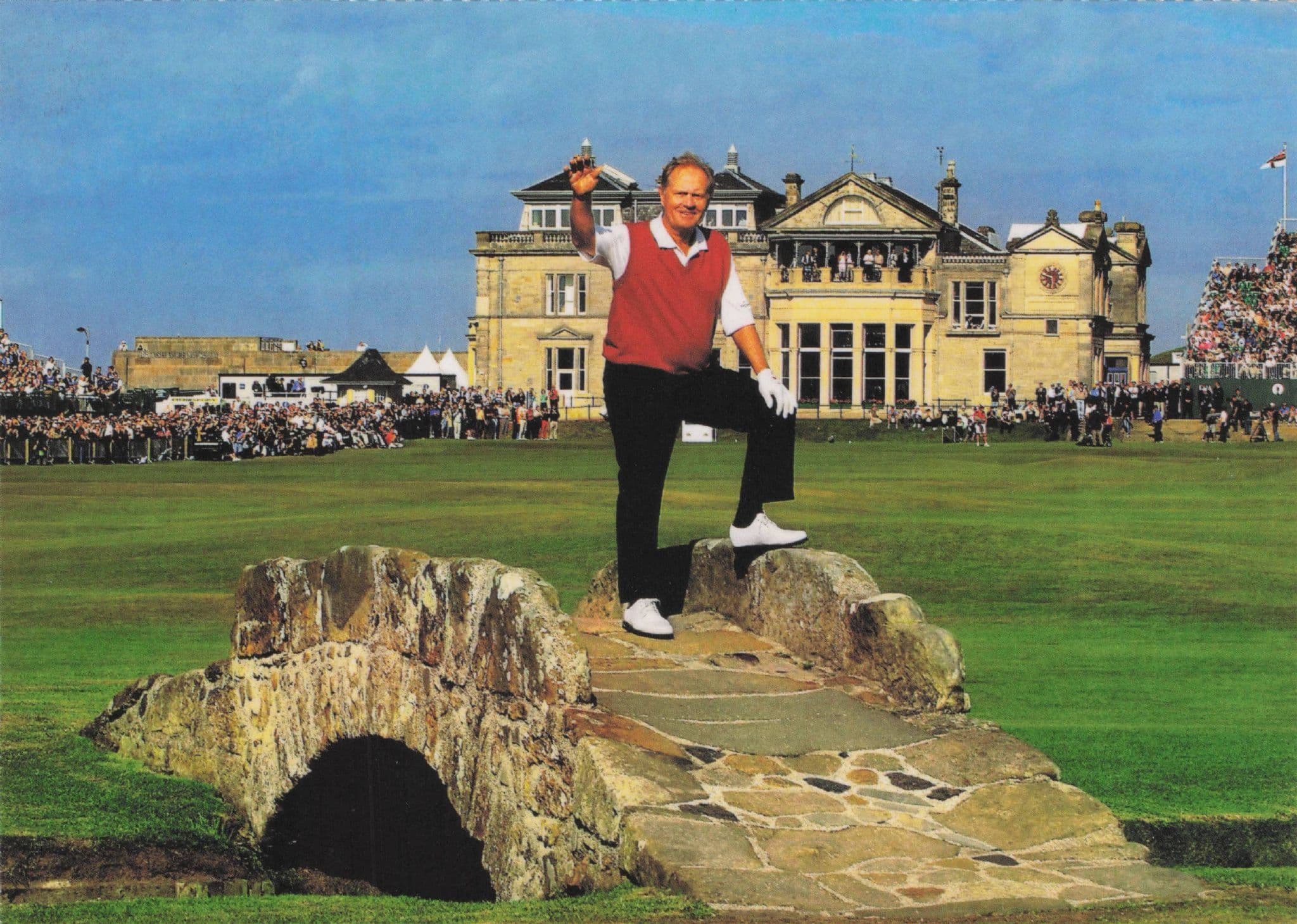 Jack Nicklaus 18th Hole St Andrews Golf Course Scotland Postcard
