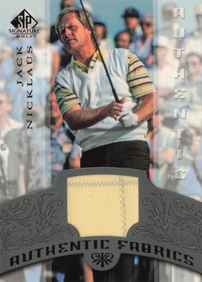 Jack Nicklaus Authentic Fabrics 2005 SP Golf Upper Deck Worn Shirt Card