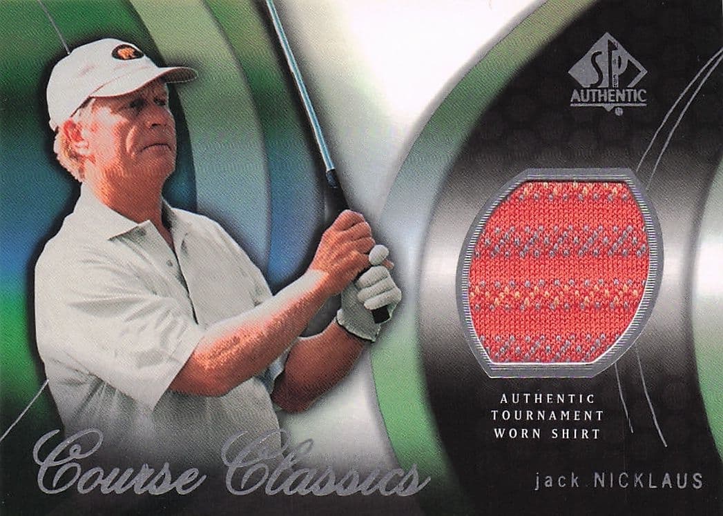 Jack Nicklaus Course Classics 2004 Authentic Tournament Upper Deck Golf Shirt Card