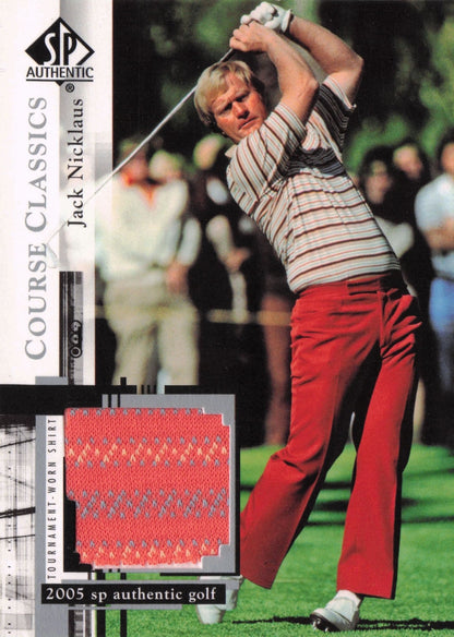 Jack Nicklaus Course Classics 2005 Golf SP Upper Deck Worn Shirt Card