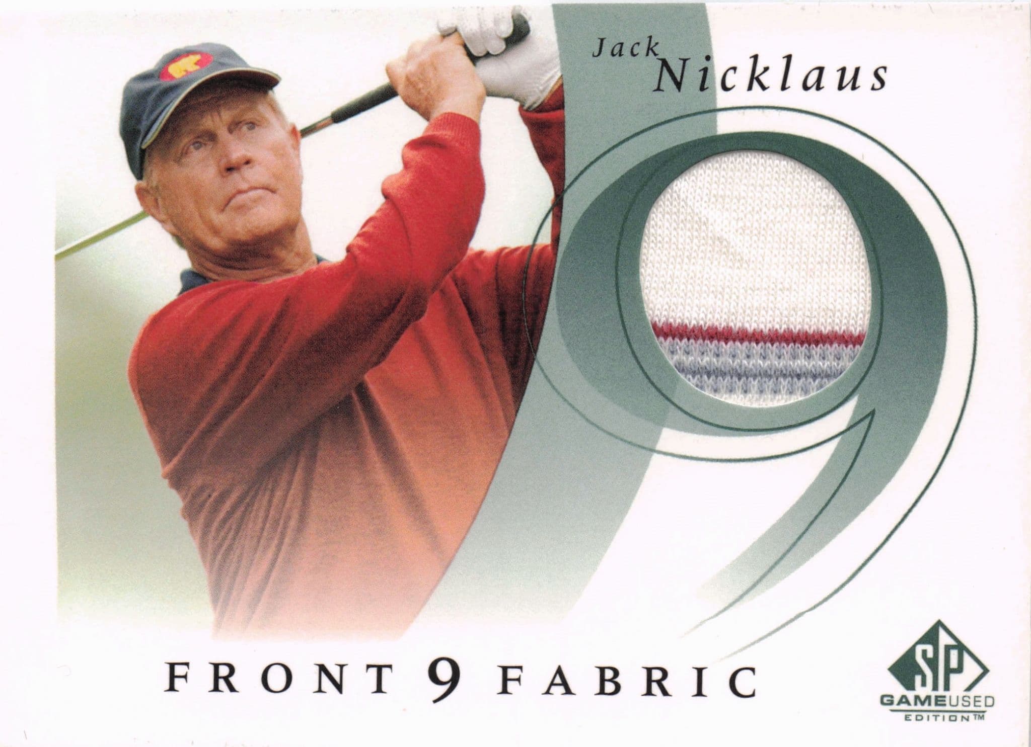 Jack Nicklaus Front 9 Fabric 2002 Upper Deck Authentic Shirt Card