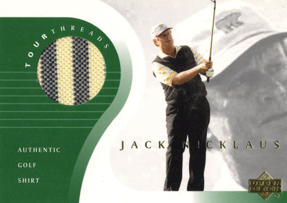 Jack Nicklaus Original Worn Shirt Golf Tour Rare Limited Threads Card