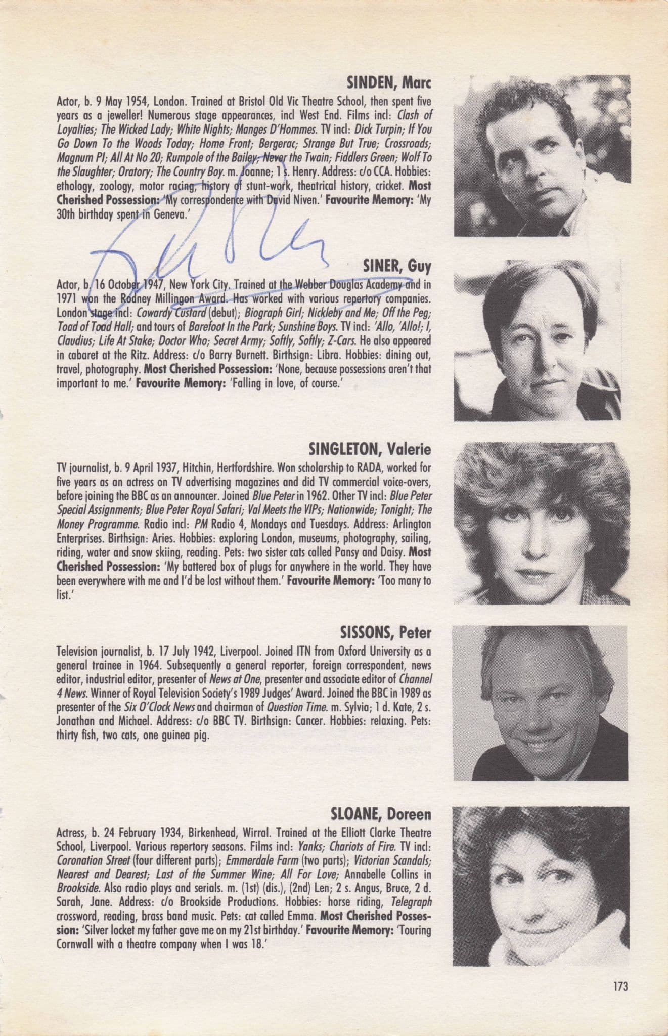 Jack Smethurst Guy Siner Hand Signed Autograph Page