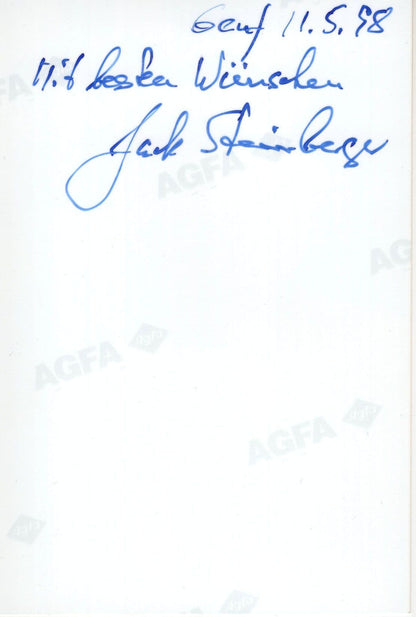 Jack Steinberger USA German Physicist Nobel Prize Hand Signed Photo & Env