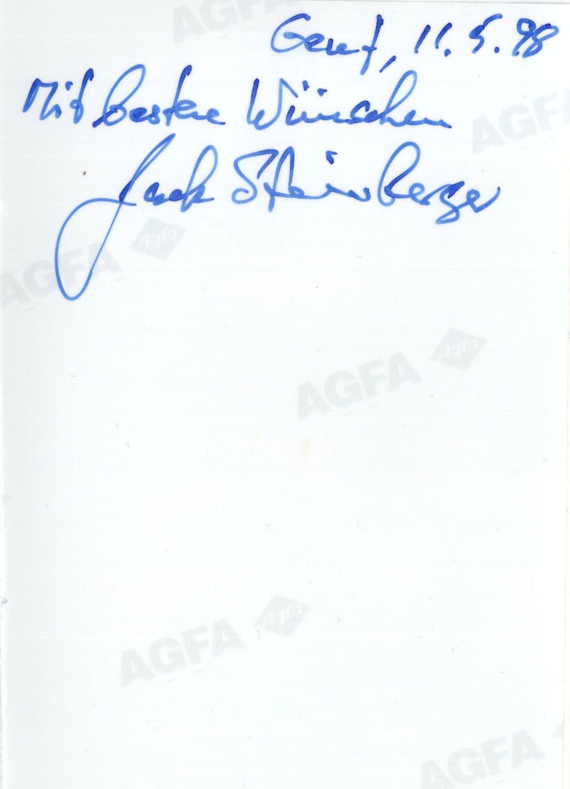 Jack Steinberger USA Germany Physicist Nobel Prize Hand Signed Photo & Envelope