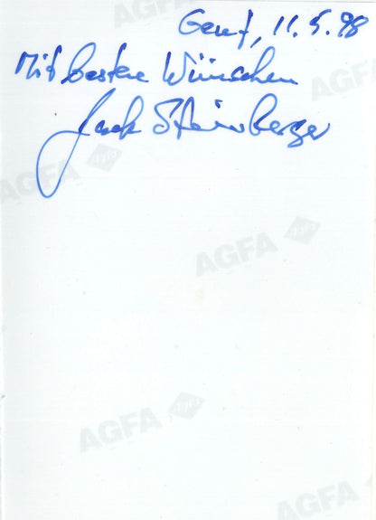 Jack Steinberger USA Germany Physicist Nobel Prize Hand Signed Photo & Envelope