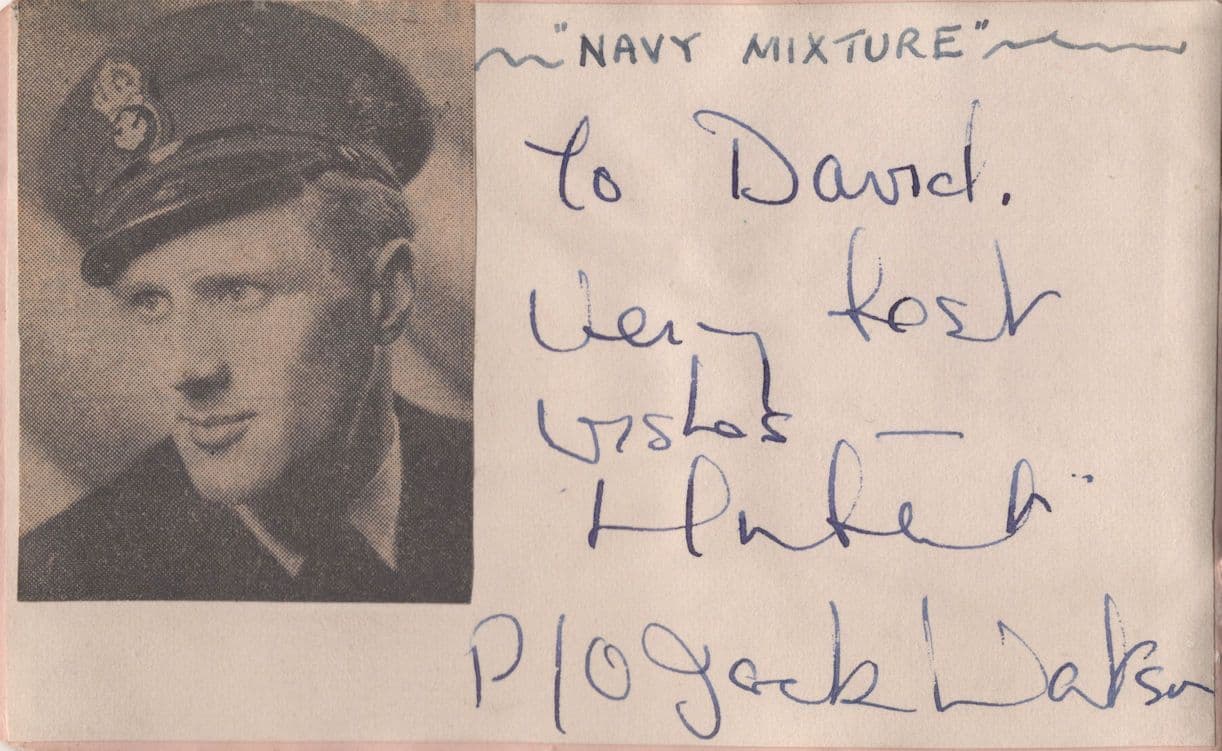 Jack Watson WW2 Navy Mixture Old Hand Signed Autograph