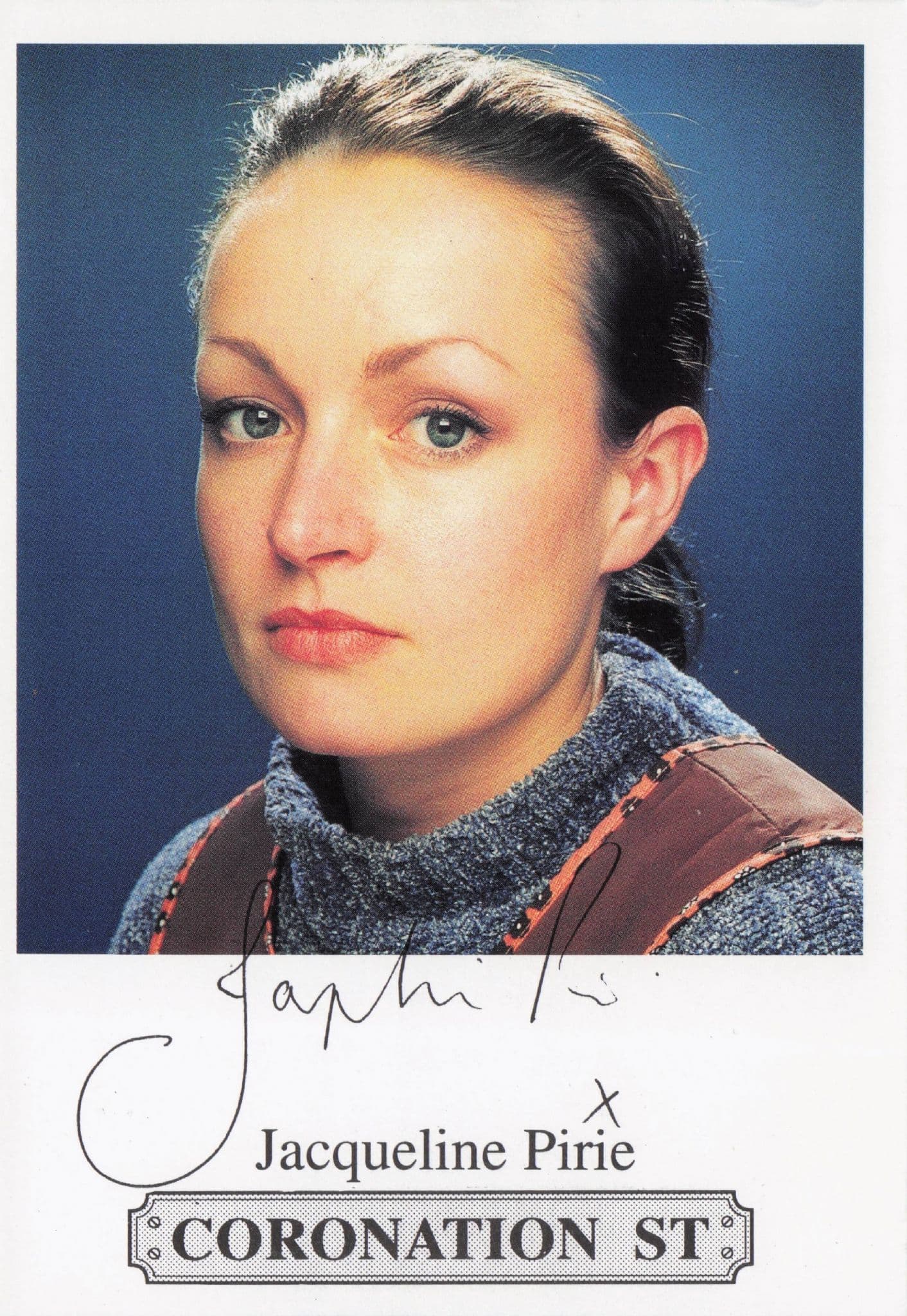 Jacqueline Pirie Coronation Street Signed Cast Card Photo
