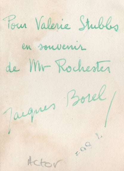 Jacques Borel French Book Author Antique Hand Signed Photo