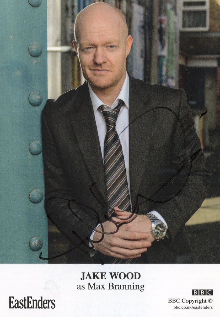 Jake Wood Smirking Max Branning Eastenders Hand Signed Cast Card Photo