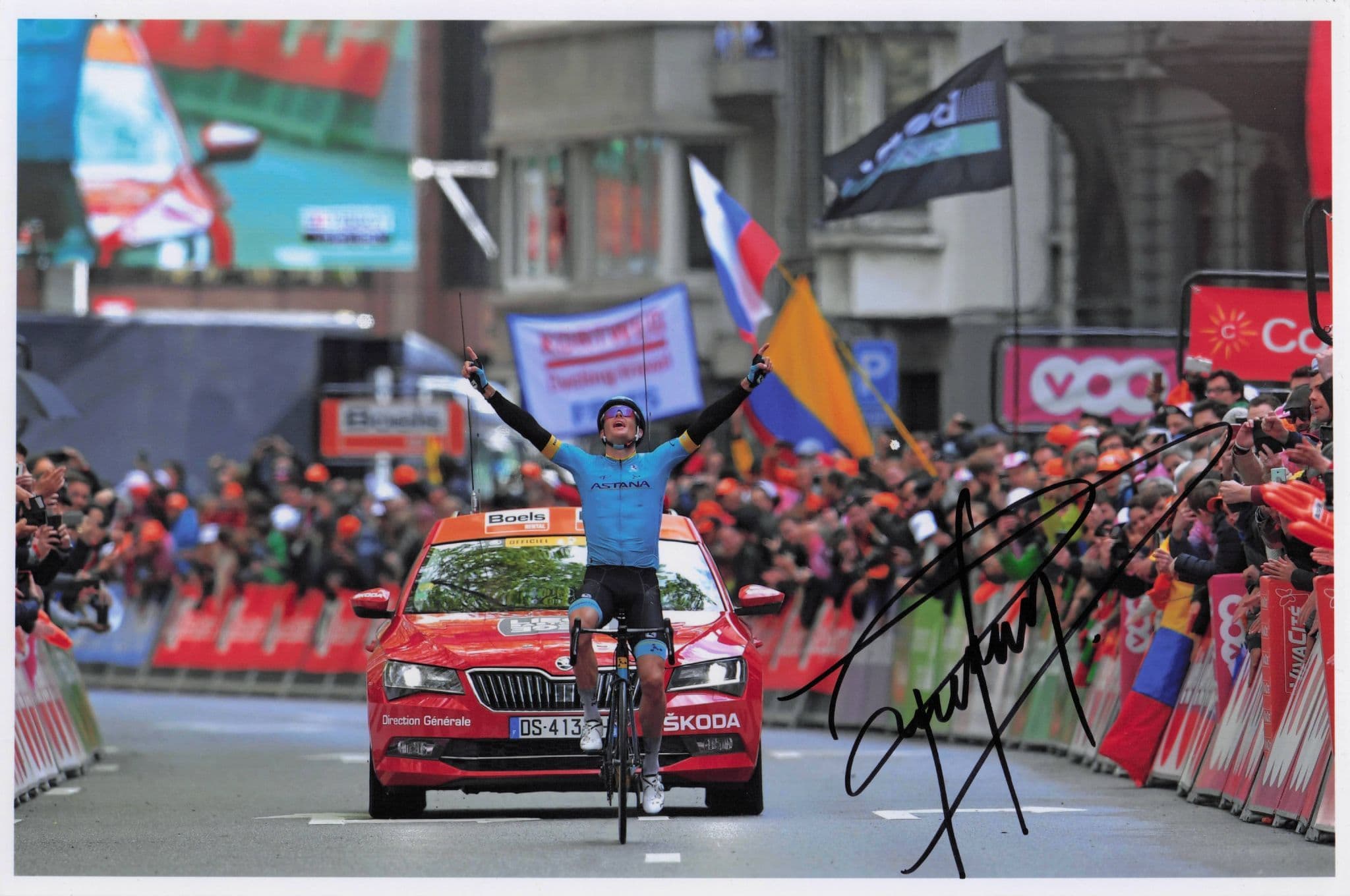 Jakob Fuglsang Denmark Cyclist Liege Bastogne 2019 Race 12x8 Hand Signed Photo