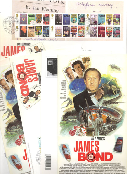 James Bond 2008 MULTI Unidentified Facimile Signed FDC & Ephemera
