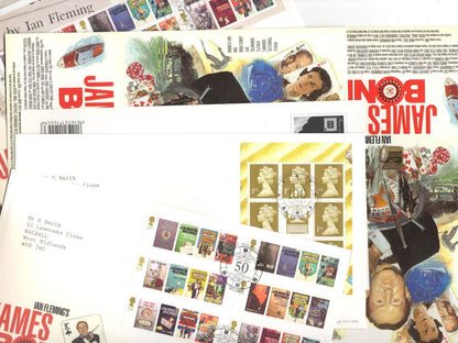 James Bond 2008 MULTI Unidentified Facimile Signed FDC & Ephemera