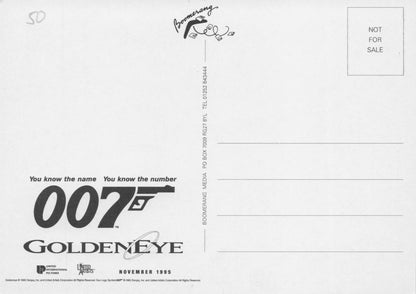 James Bond Goldeneye 007 Film Postcard Great Reverse