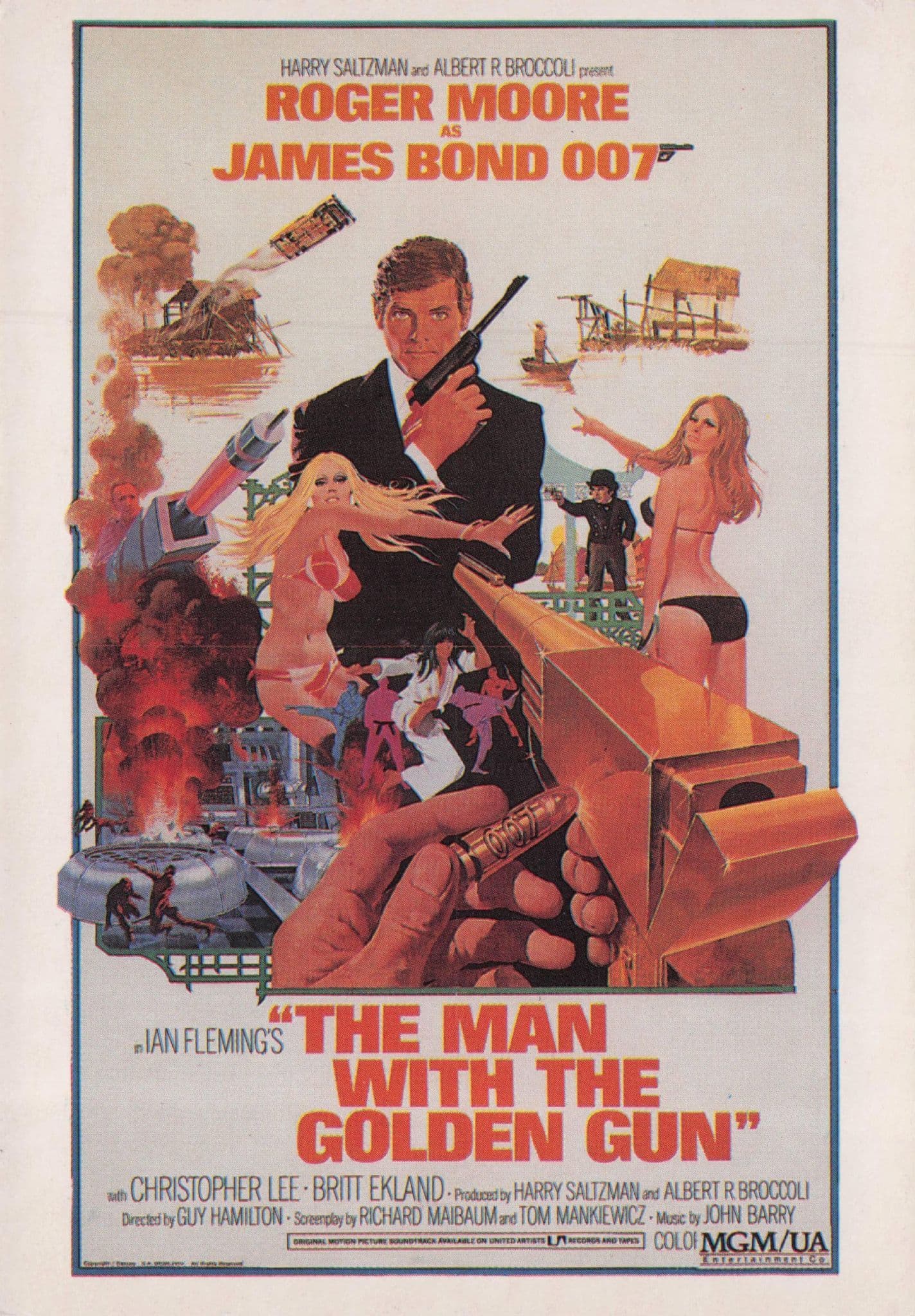 James Bond Man With The Golden Gun Film Vintage London Magazine Postcard