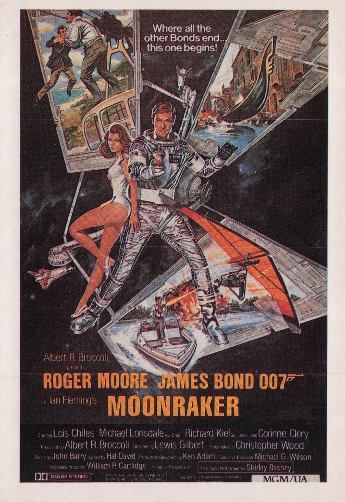 James Bond Moonraker Film Vintage London Magazine Postcard