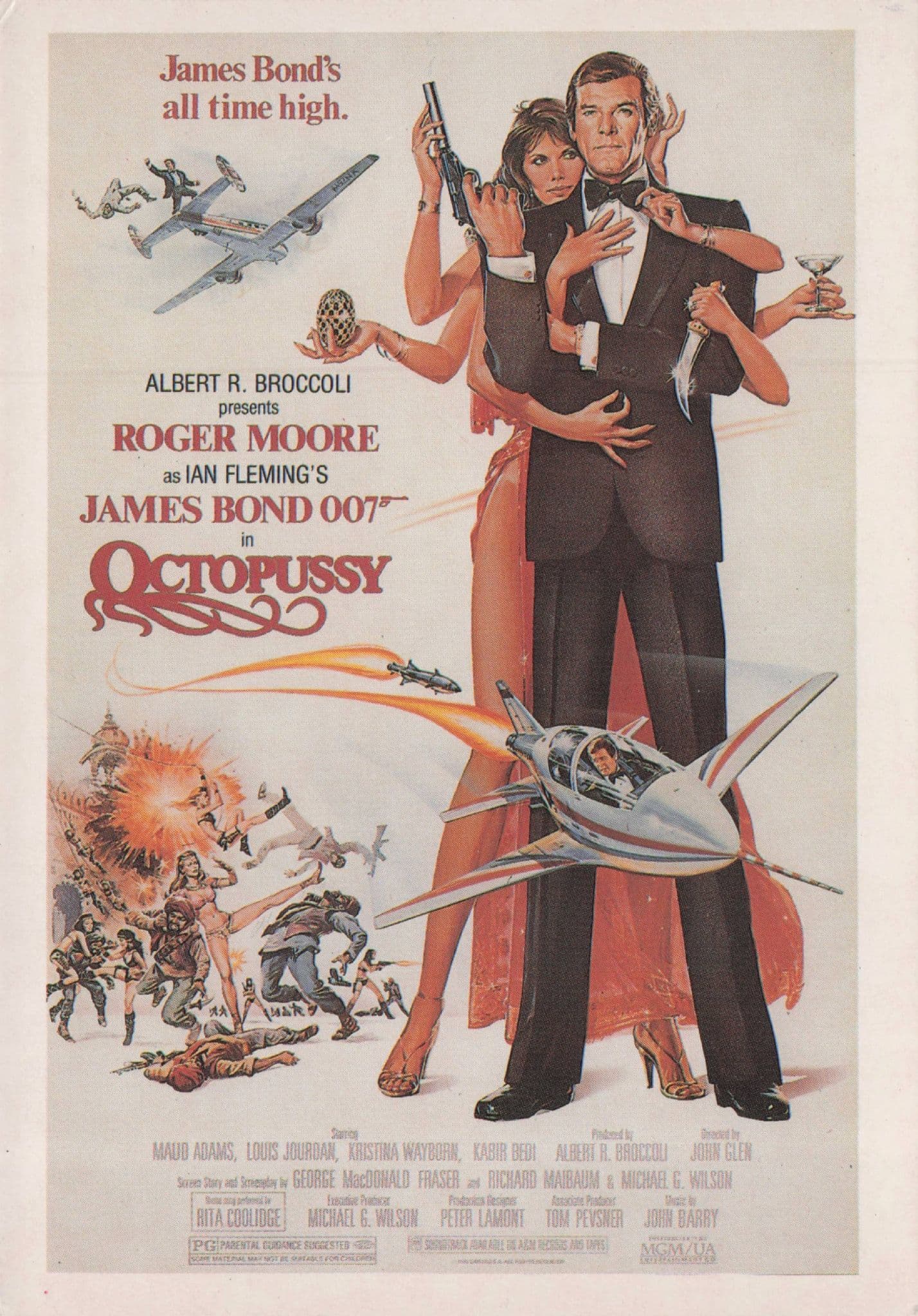 James Bond Octopussy Film Vintage London Magazine Postcard