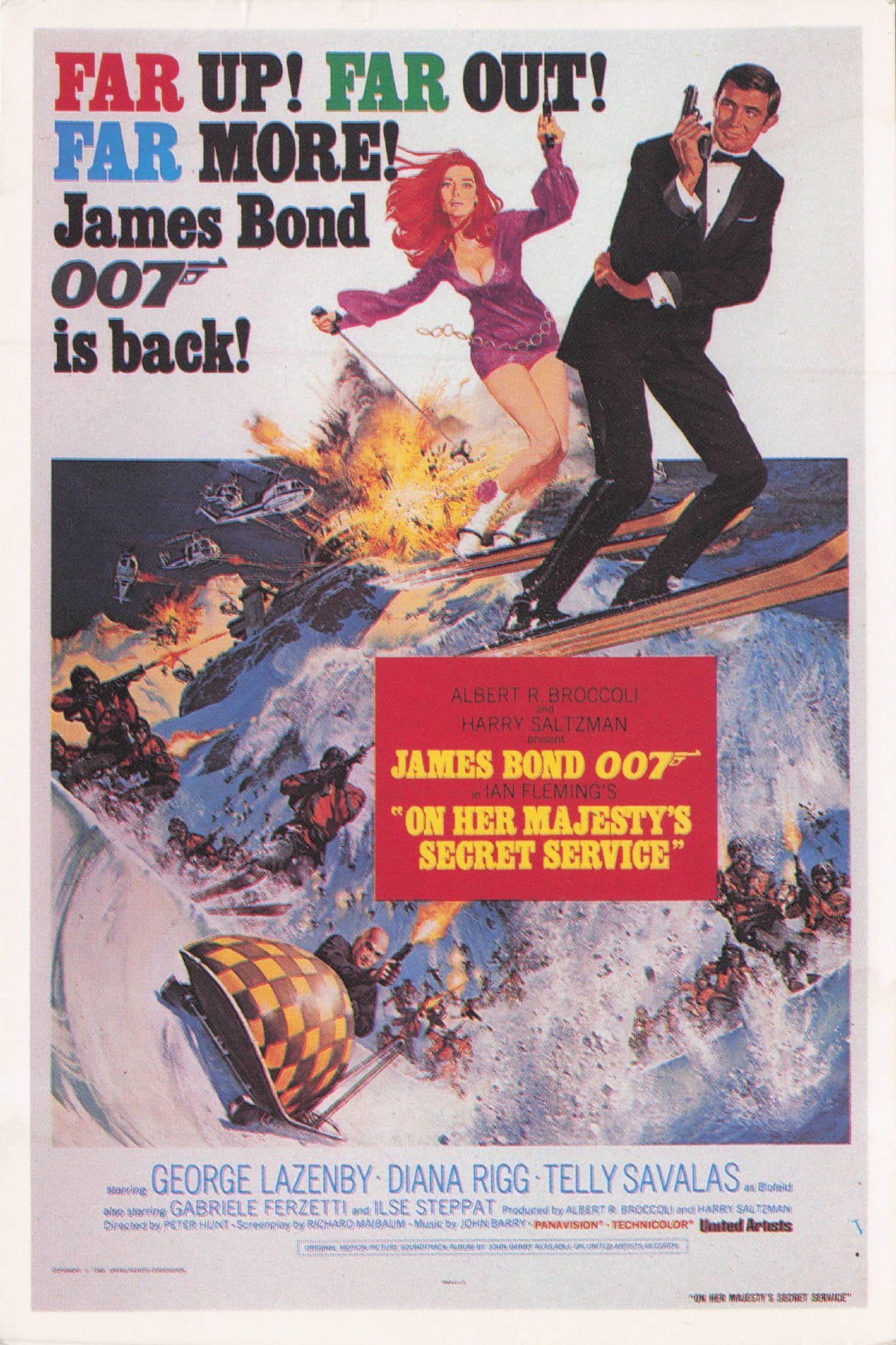 James Bond On Her Majestys Secret Service Film Poster Postcard