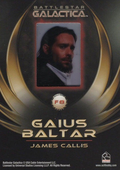 James Callis RARE Film Cell Clip Battlestar Galactica Trade Card