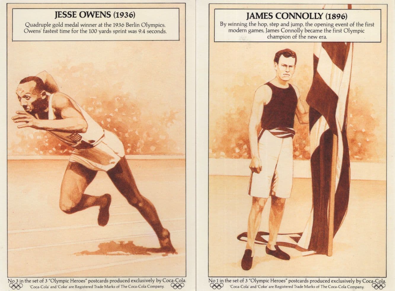 James Connelly Victorian Olympic Games Champion 2x Postcard s