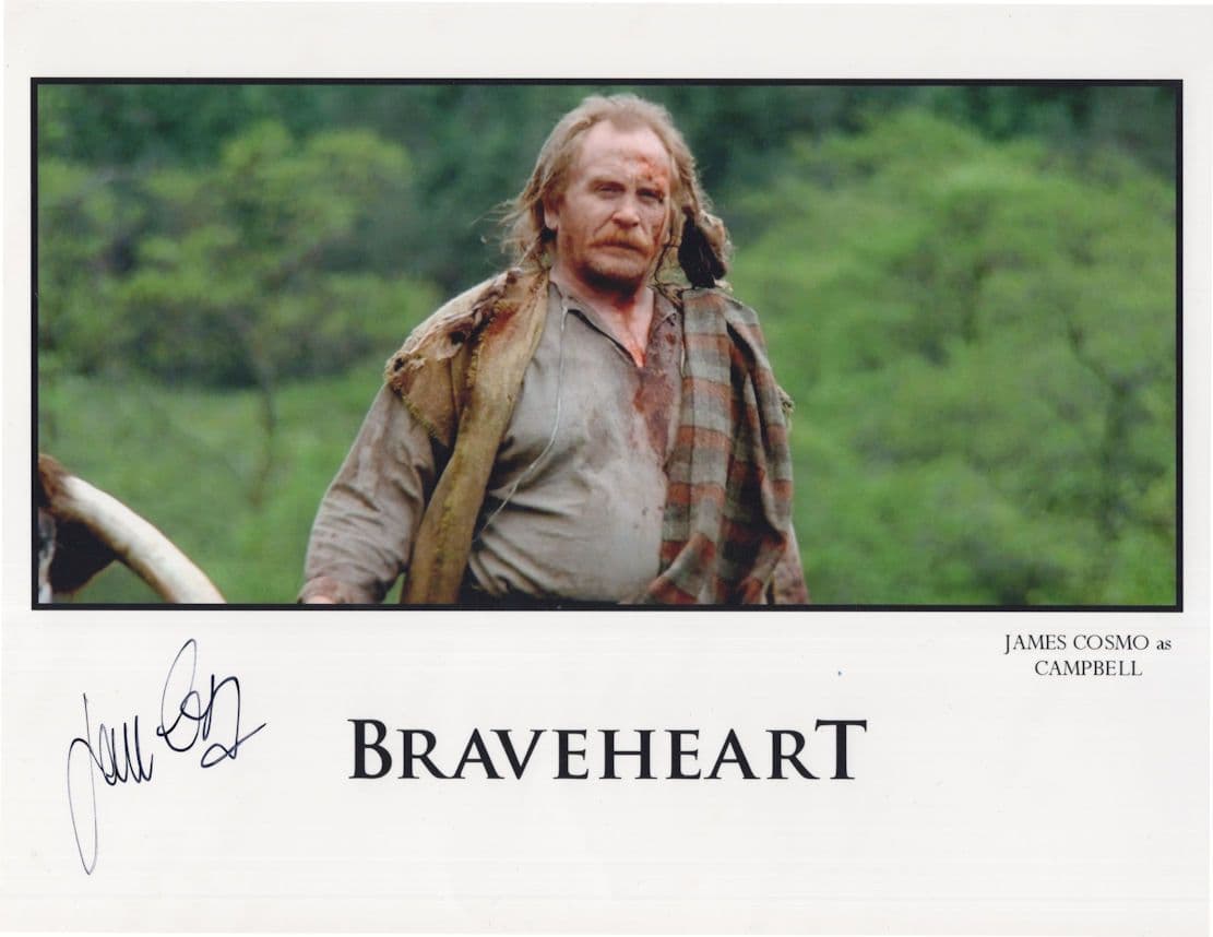 James Cosmo in Braveheart Film 10x8 Hand Signed & COA PHOTO