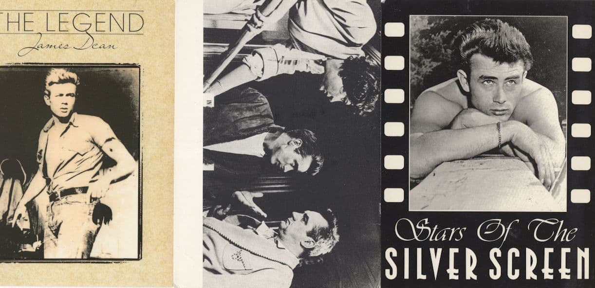 James Dean 3x Rare Film Star Postcard s