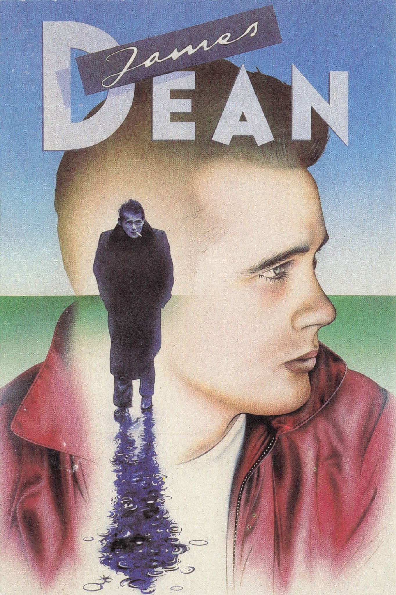 James Dean Young Painting & Old Photo Amazing Film Art Postcard