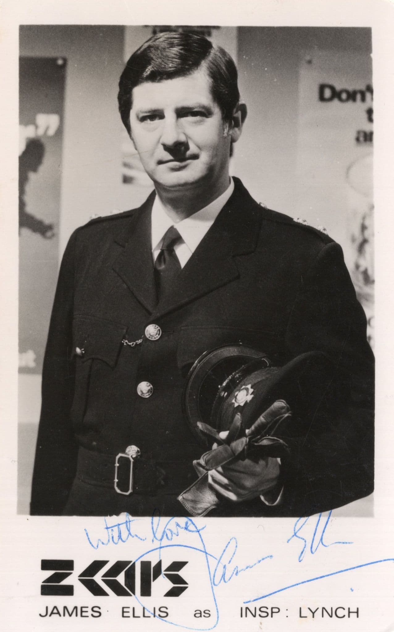 James Ellis as Insp Lynch Z-Cars Old Hand Signed Cast Card Photo