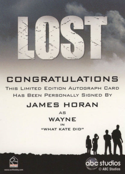 James Horan Lost TV Show Hand Signed Autograph Card Photo