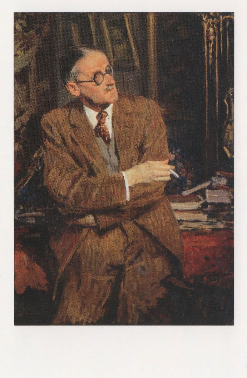James Joyce Irish Book Author Rare 1935 Painting Postcard