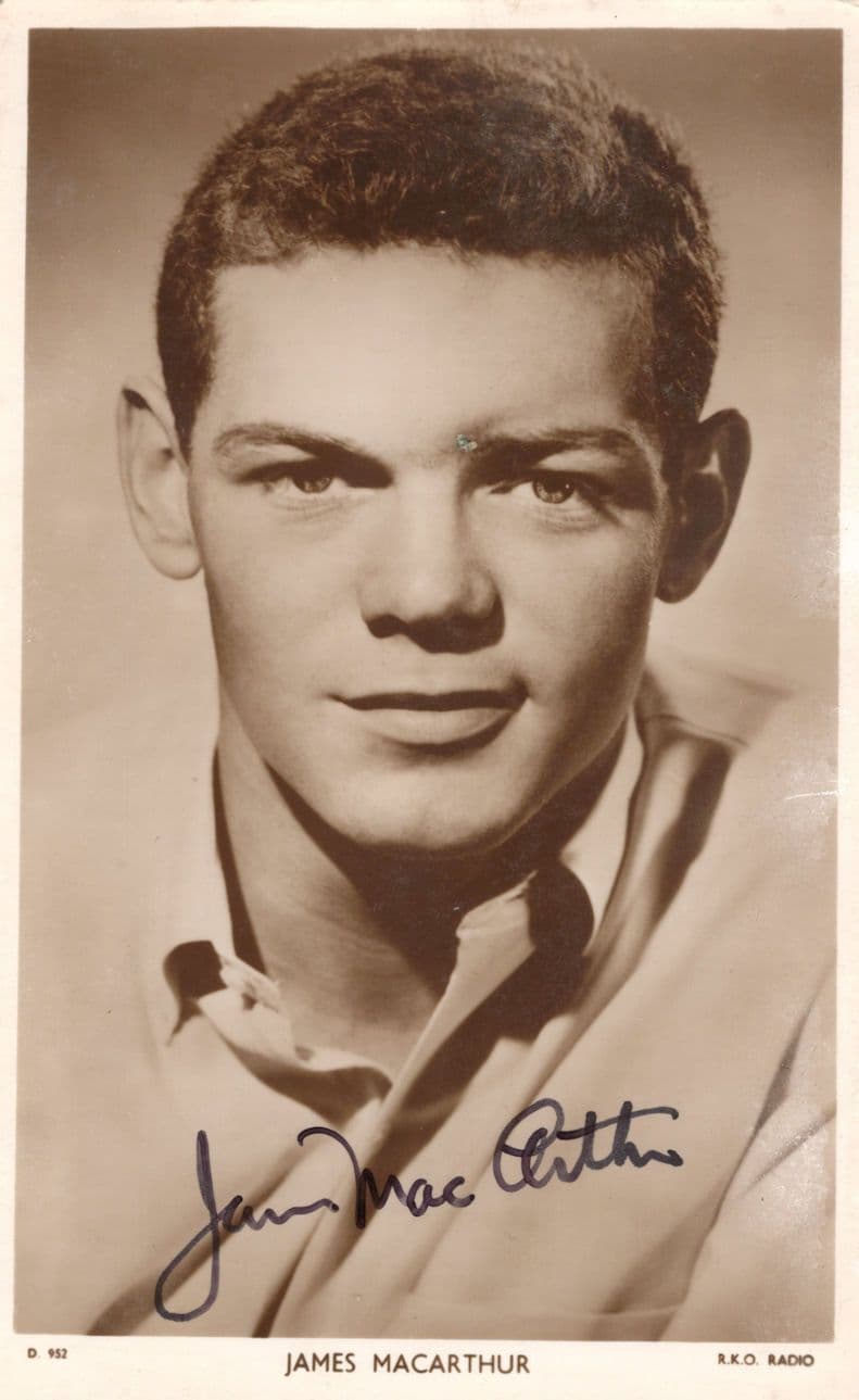 James MacArthur Of Hawaii Five O Antique Hand Signed Photo