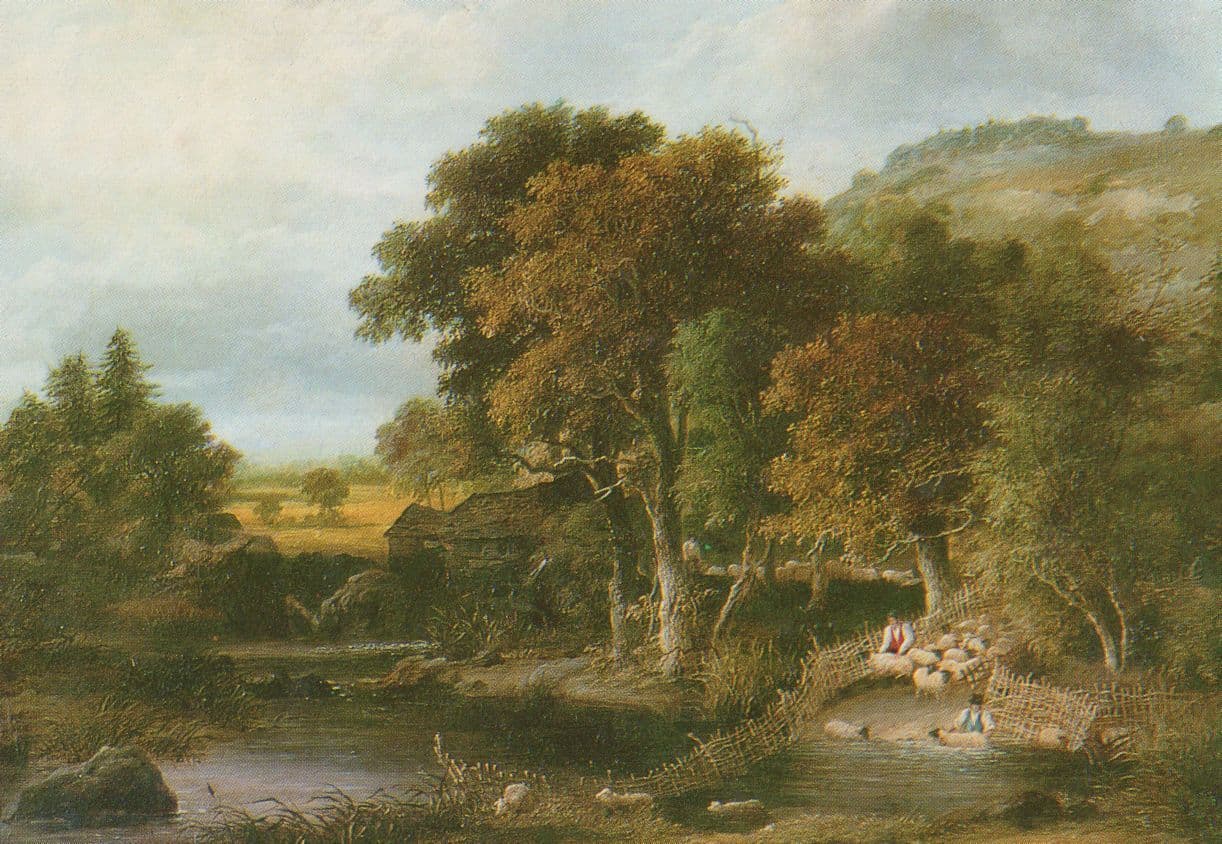 James Stark Sheep Washing Painting Postcard
