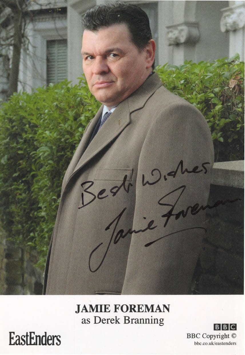 Jamie Foreman as Derek Branning Eastenders Hand Signed Cast Card Photo