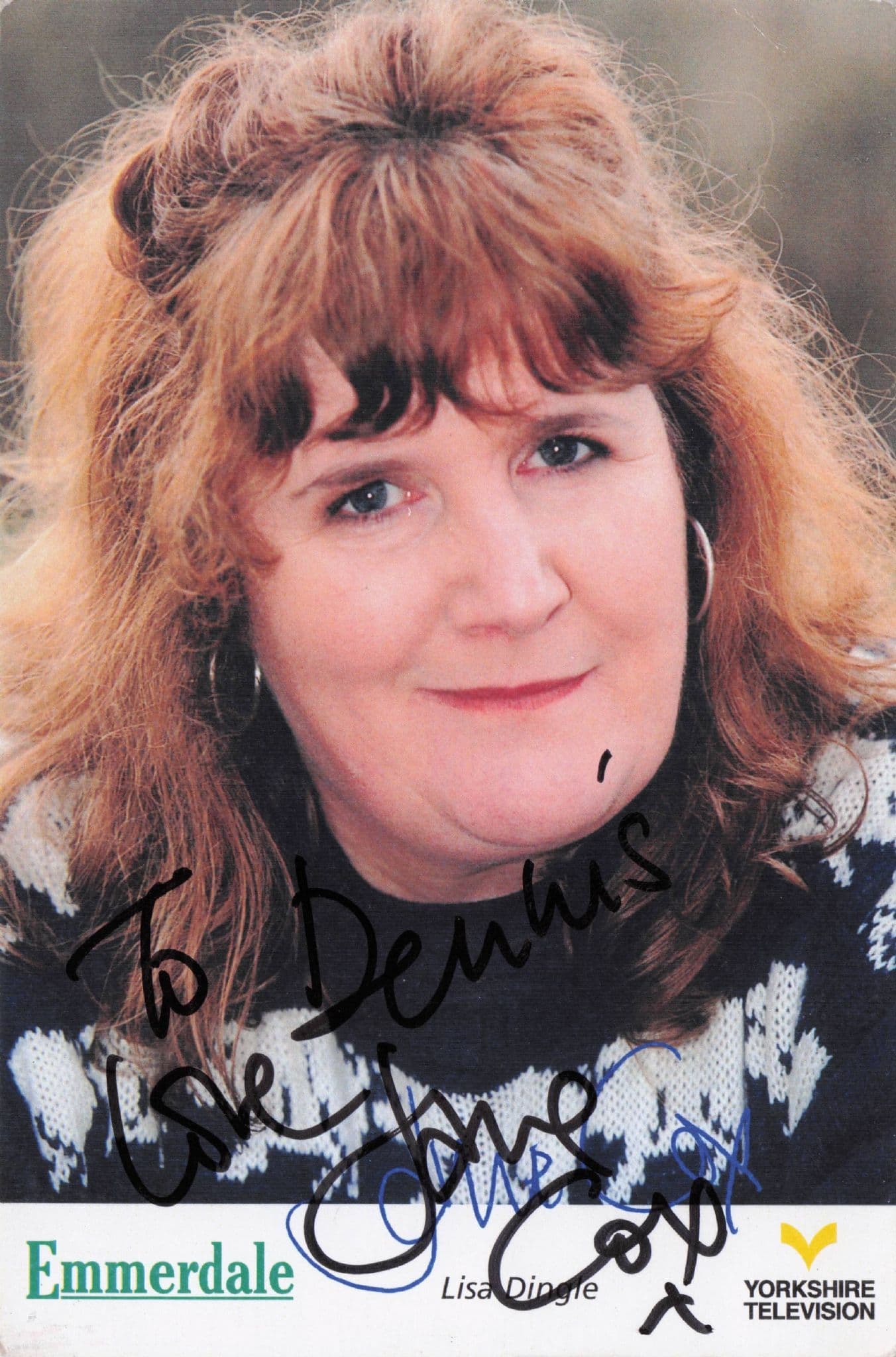 Jane Cox as Lisa Dingle Emmerdale Hand Signed Cast Card Photo