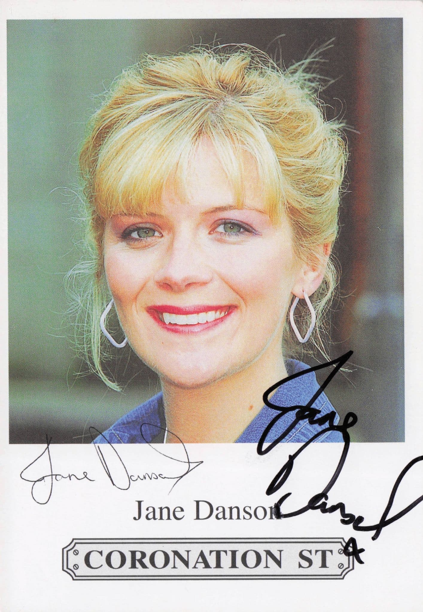 Jane Danson Coronation Street Hand Signed Cast Card Photo
