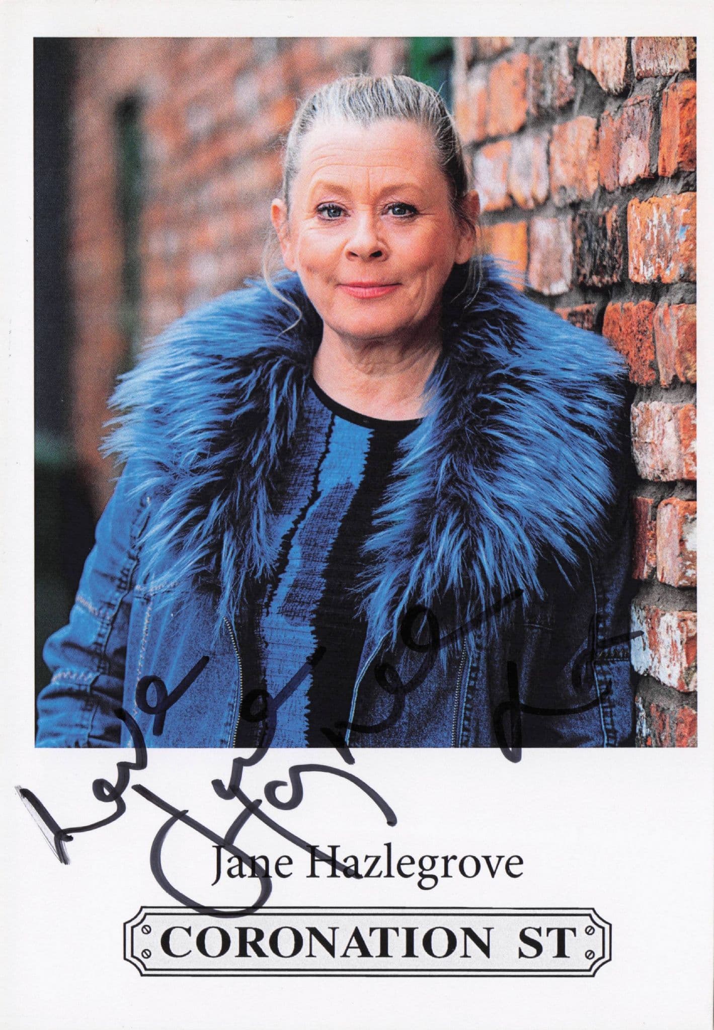 Jane Hazlegrove Coronation Street Hand Signed Cast Card Photo