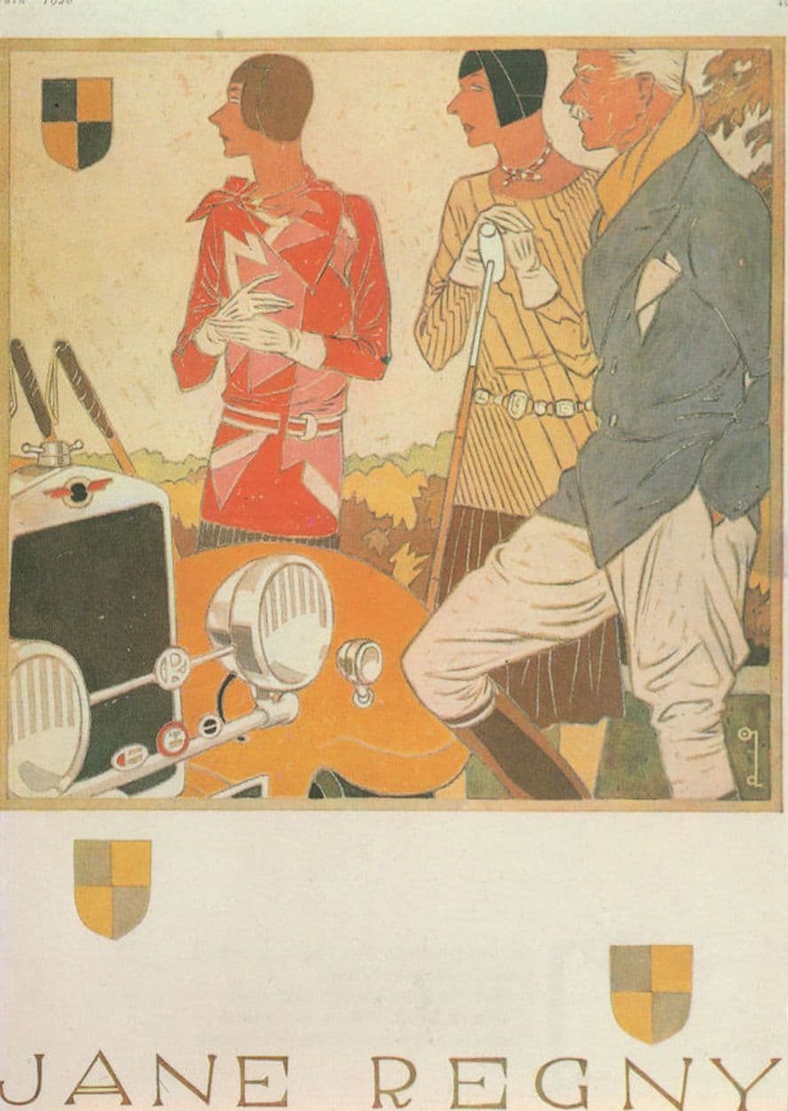 Jane Regny 1928 Advertisement Poster Rare Postcard