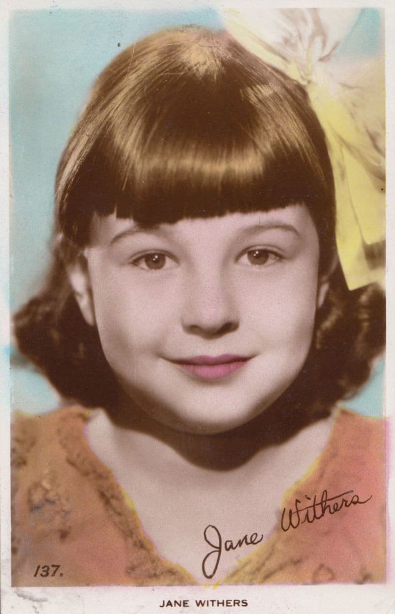Jane Withers Signed Photo Postcard