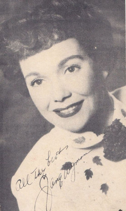 Jane Wyman Official Thank You From California Fan Printed Signed Photo Postcard