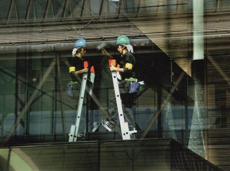 Japanese Builders Construction Workers Tokyo Shiodome Postcard